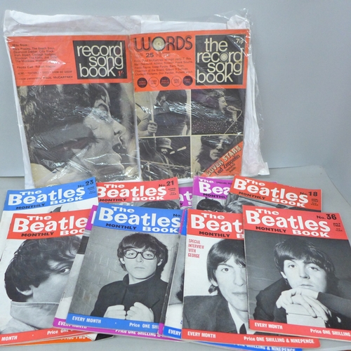 2102 - Twenty-five 1960s editions of The Beatles Monthly Book and two record song books with Paul McCartney