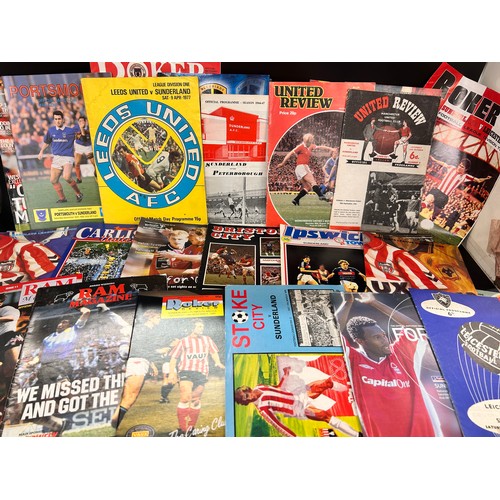 2178 - Football memorabilia; a box of Sunderland home and away programmes 1960s onwards, includes 1973 FA C... 