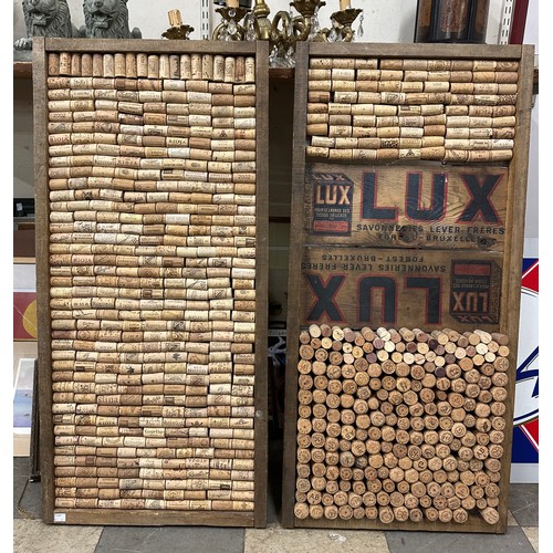 Two French cork displays