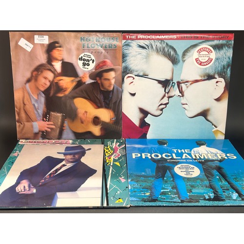2116 - A collection of vinyl LP records to include The Proclaimers, Elton John, Prefab Sprout, The Beatles,... 