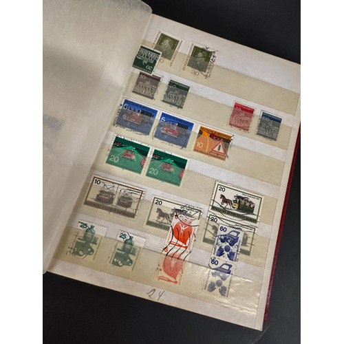 2156 - A stamp album including stamps from Germany, Belgium, India, Spain, etc.