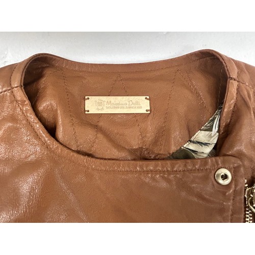 2162 - A Massimo Dutti leather jacket, medium