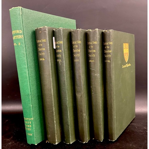 2146 - Local interest, Nottinghamshire; A set of five Transactions of the Thoroton Society books dated 1898... 