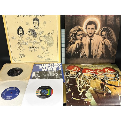 2143 - A collection of fifteen Who and related LPs and singles including first issue of Tommy, double LP, l... 