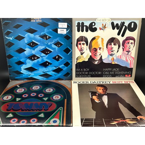 2143 - A collection of fifteen Who and related LPs and singles including first issue of Tommy, double LP, l... 
