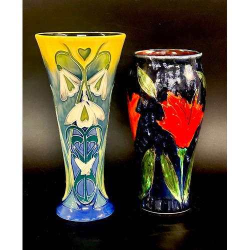 2279 - A Tupton ware vase and an Anita Harris vase (both a/f, repairs to rim), 19.5cm h