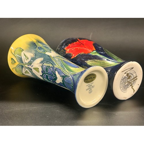 2279 - A Tupton ware vase and an Anita Harris vase (both a/f, repairs to rim), 19.5cm h