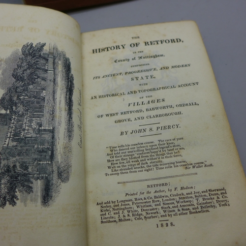 2058 - Two volumes, The History of Retford in the County of Nottingham comprising its Ancient, Progressive ... 