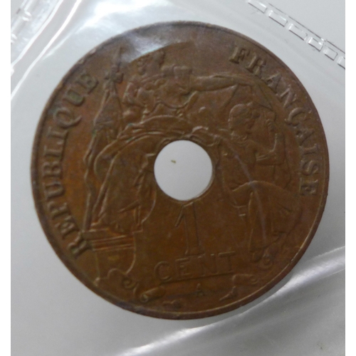 2214 - A 1931 French Indo China 1 cent coin