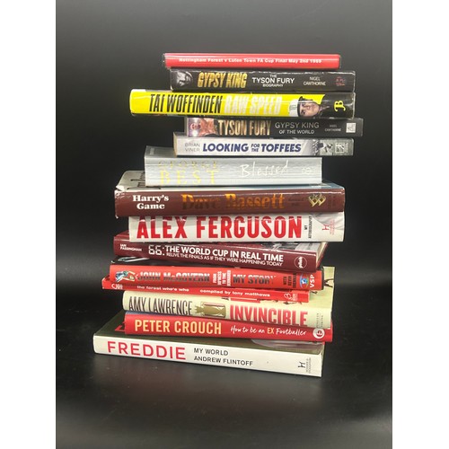 2133 - A collection of football books, etc.