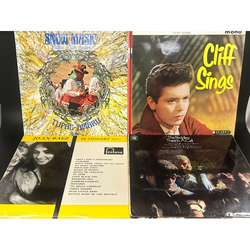 2135 - Approximately 75 pop and rock LP records, also a vintage case, Paul McCartney, UB40, etc.