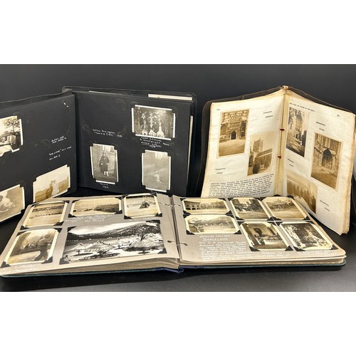 2159 - Three albums of 1920s family holiday photographs including a journal and photographs