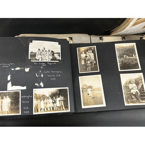 2159 - Three albums of 1920s family holiday photographs including a journal and photographs