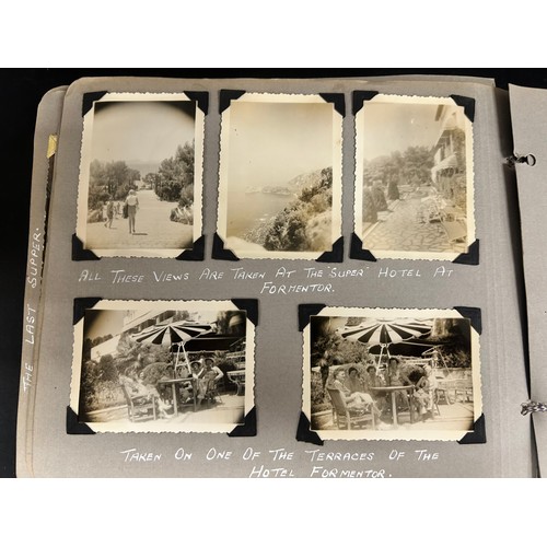 2159 - Three albums of 1920s family holiday photographs including a journal and photographs