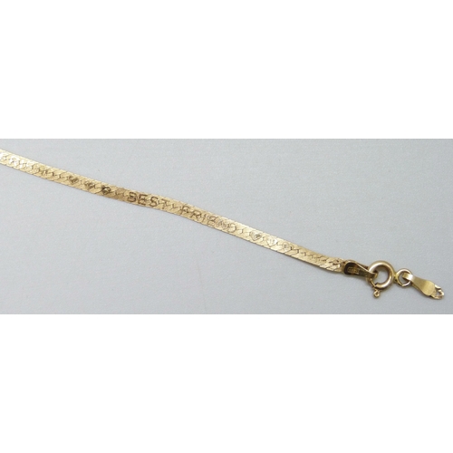 7007 - A 14k gold bracelet, a/f, 1.3g