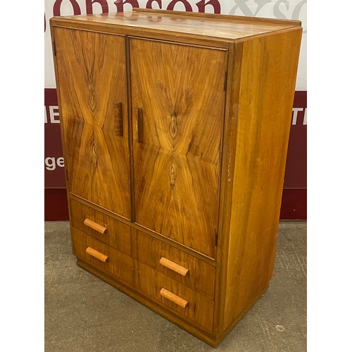 36 - An Art Deco walnut tallboy
