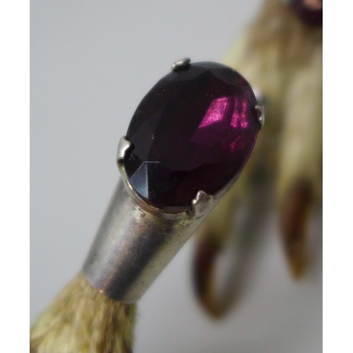 2226 - A Scottish silver claw brooch and one other claw brooch