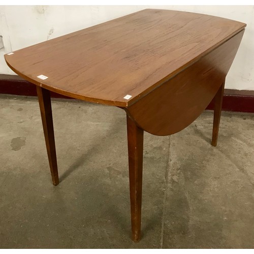 19D - A teak drop-leaf table