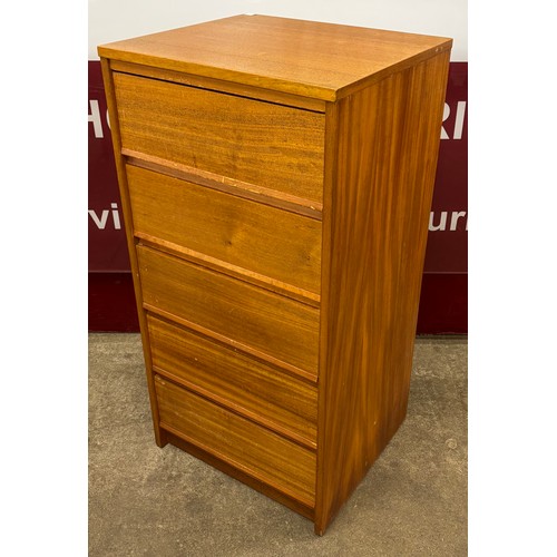 19J - A teak chest of drawers