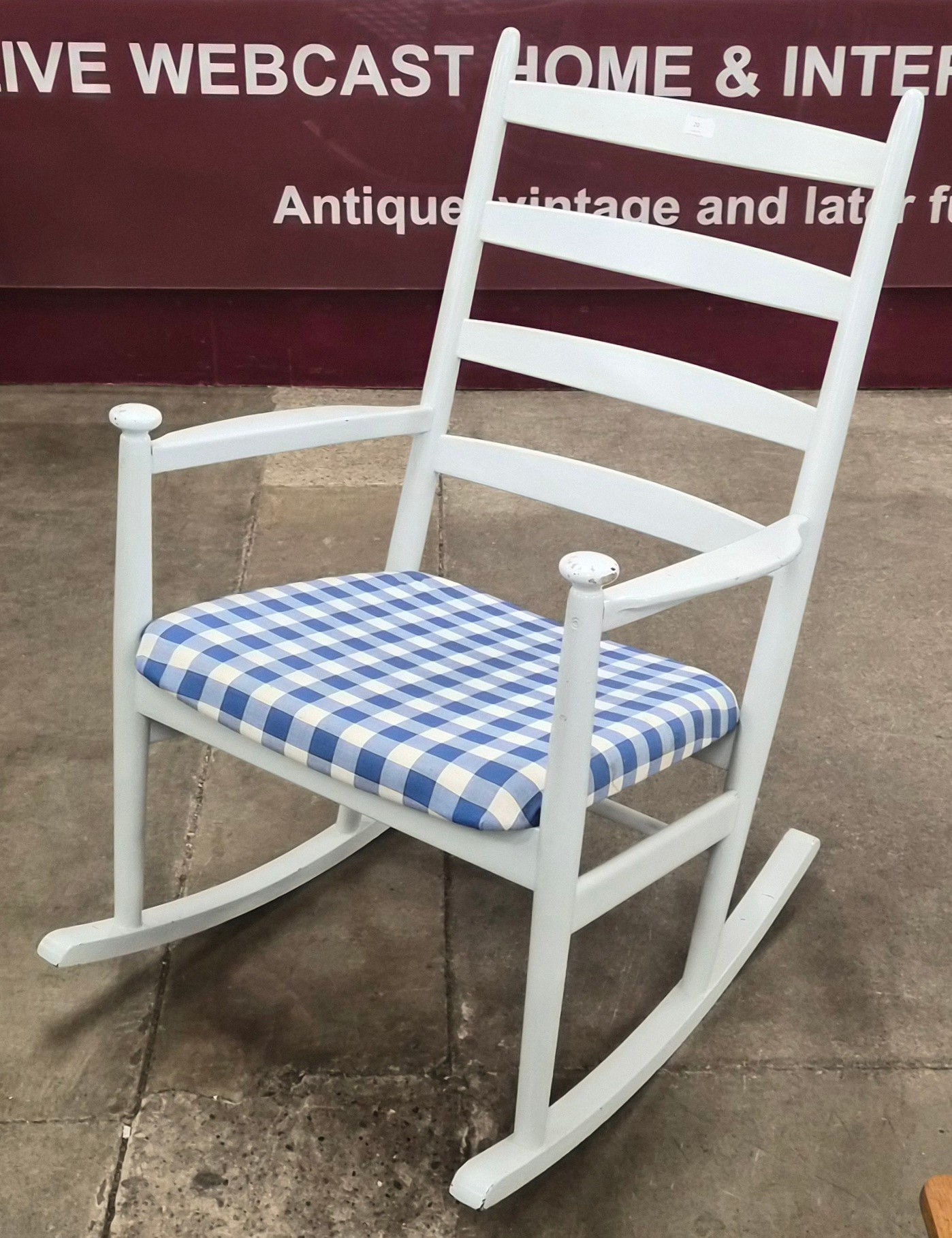 A Danish painted rocking chair, attributed to Niels Eilersen for Farstrup