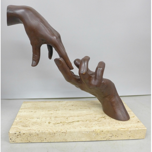 2005 - Lorenzo Quinn, 'El Primer Amor', (The First Love), 251/999, 2001 limited edition sculpture, bronze c... 