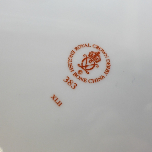 2013 - A pair of large Royal Crown Derby 383 pattern plates, seconds