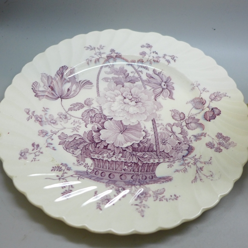 2014 - A Clarice Cliff ‘Charlotte’ plate with a large Beswick horse, (a/f chip on ear)