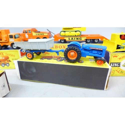 2024 - Six Matchbox Series King Size die-cast model vehicles No 3, 6, K5, K8, K11 & K13, all boxed by Lesne... 
