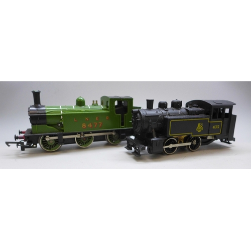 2029 - Two 00 gauge model railway locomotives, Lima 41312 and Hornby LNER 8477