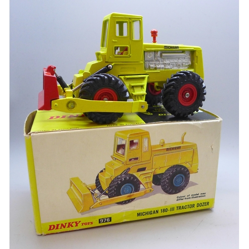 2030 - A Dinky Toys 976 Michigan 180-III tractor dozer, boxed