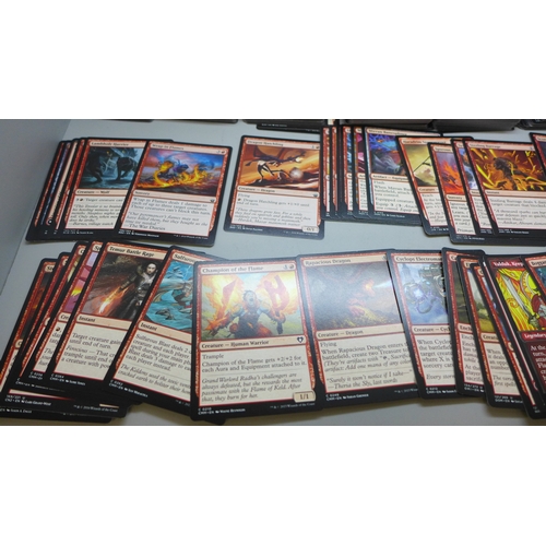 A large collection of Magic The Gathering trading cards