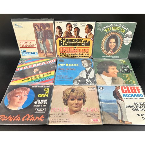 8505 - Collection of vinyl 45rpm singles to include Johnny Rivers, Paul Petersen, Tony Martin, R. Dean Tayl... 