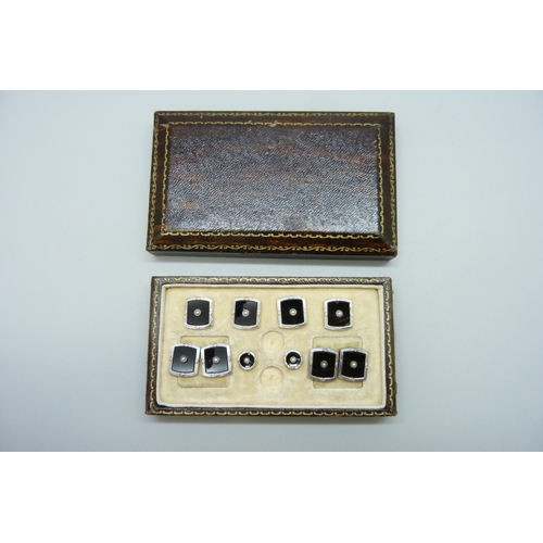 2011 - A c1900 three piece silver plated tea service