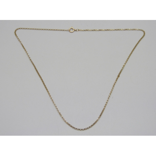 7064 - A 9ct gold necklace chain, 0.8g, 42cm