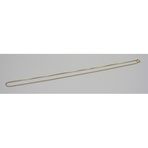 7064 - A 9ct gold necklace chain, 0.8g, 42cm
