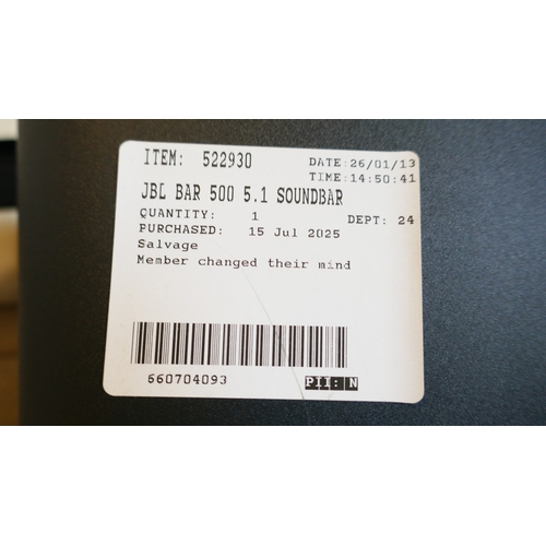 6026 - A JBL bar 500 5.1 soundbar with remote, original RRP £299.99 + VAT (381-333) *This lot is subject to... 