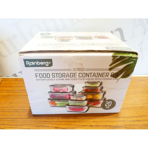 6035 - A box of miscellaneous items to include stationery food storage containers, smoke alarm, door handle... 