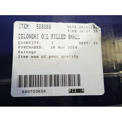 6043 - A Delonghi oil filled small radiator, (381-332) *This lot is subject to VAT