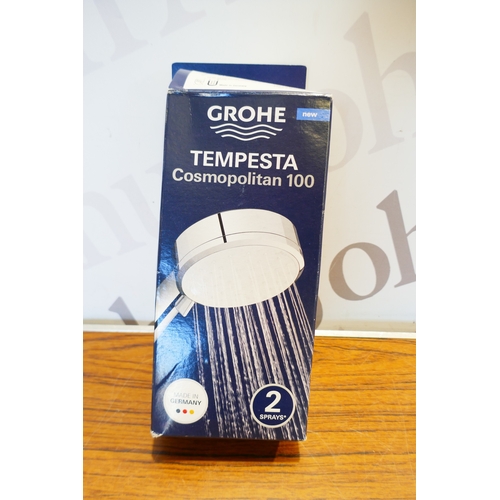 6048 - A box of bathroom related items to include shower heads, toilet brushes, flush valve, etc. (SP516622... 
