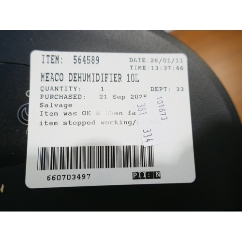 6055 - A Meaco dehumidifier 10l,  original RRP £114.99 + VAT (381-334) *This lot is subject to VAT