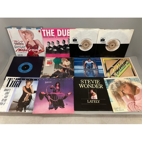 Collection of assorted 45rpm singles various artists and genres to ...