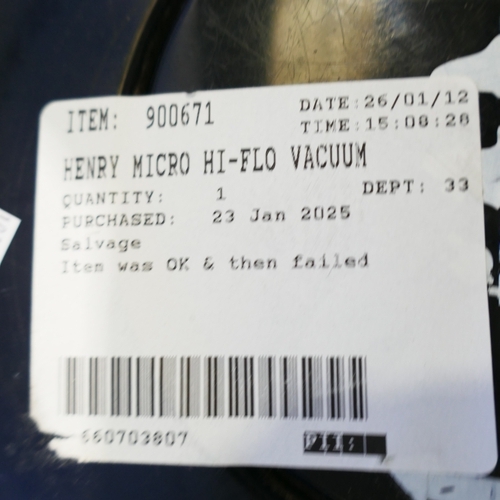 6042 - A Henry micro hi-flo vacuum, original RRP £139.99 + VAT (381-342) *This lot is subject to VAT