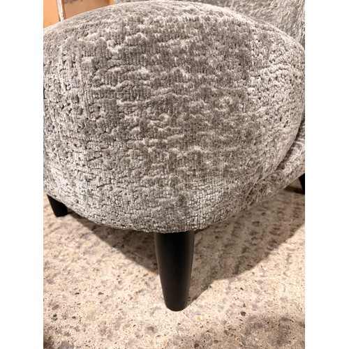 3026 - A Navagio grey chenille fabric upholstered chair with black wenge legs (ZNavagio-GREY) (CFL-315-157)