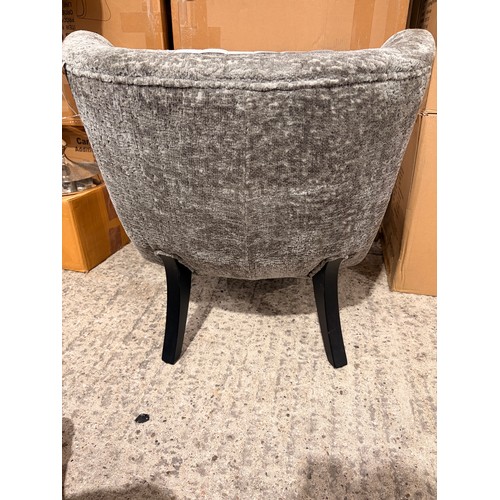 3026 - A Navagio grey chenille fabric upholstered chair with black wenge legs (ZNavagio-GREY) (CFL-315-157)
