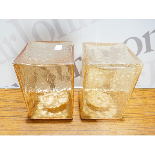 6060 - Six Evergreen LED glass cubes, (382-99,100) *This lot is subject to VAT