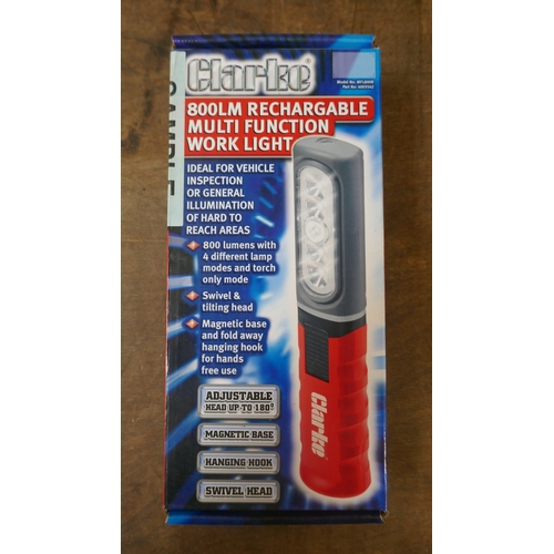 A sample Clarke 700cm Smart handheld light, a sample 800cm rechargeable ...