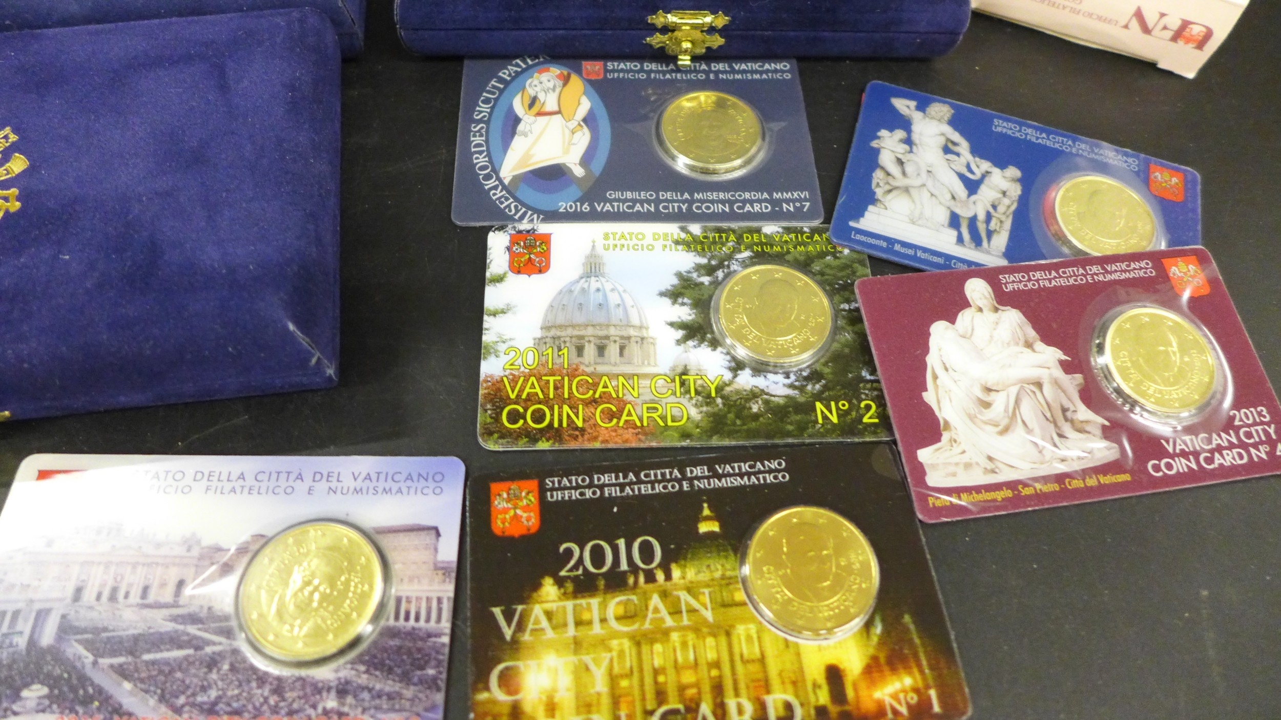 Coins; a collection of commemorative coins, etc., including six Vatican ...