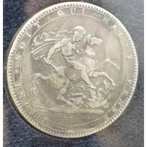 St. George and The Dragon coin set including George III silver crown