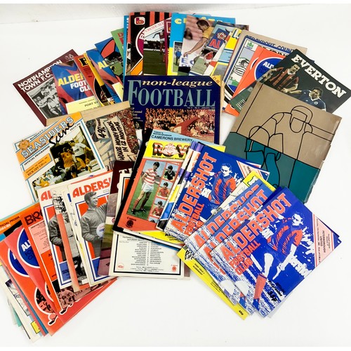 A collection of vintage football programmes