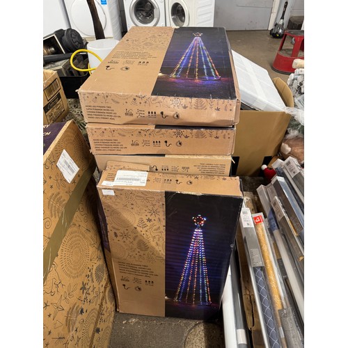 11 Micro LED pyramid trees, boxed *This lot is subject to VAT